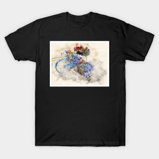 Exeter bicycle flower T-Shirt